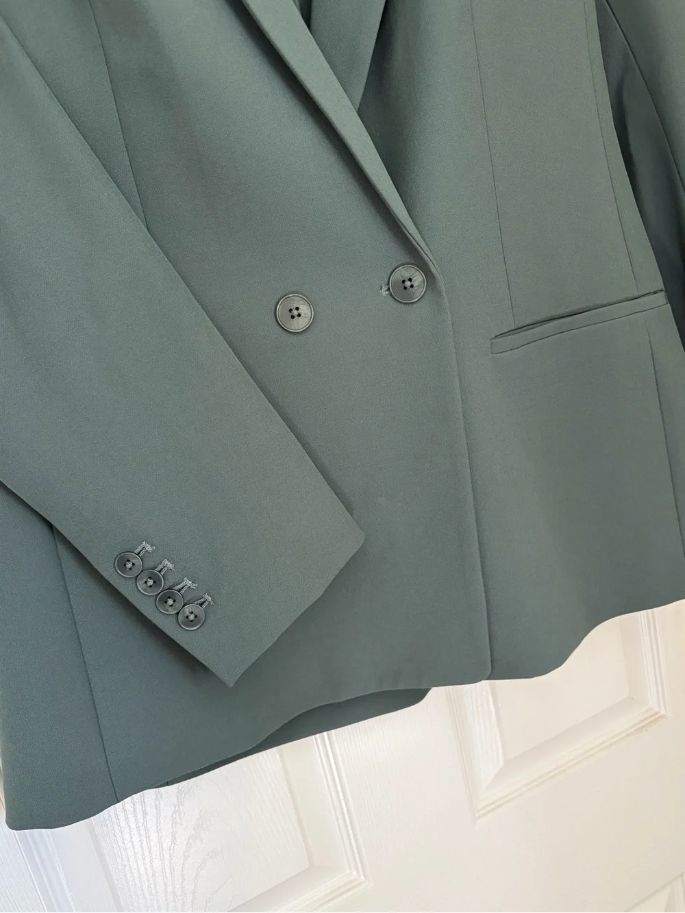 Express Women’s Double-Breasted Sage Green Blazer